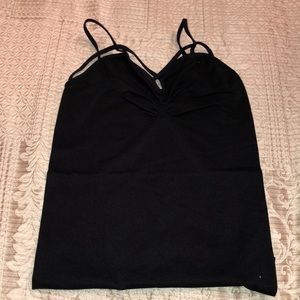 Black Stretchy Strappy Tank Top!